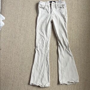 Women’s Hollister high waisted cream colored khakis flared